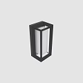 Modern Outdoor Light With Black Frame And White Lampshade For Garden Use