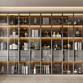 Modern Bookcase Glass Bookcase 3d model