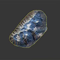 Detailed 3D Mountain Terrain Model With Snow Capped Peaks And Glacial Valleys