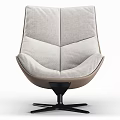 Modern Lounge Chair With Gray Cushion Beige Frame Black Base And Knitted Blanket