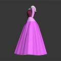 Pink Princess Dress With White Collar And Long Sleeves Elegant Design