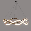 Modern Hanging Chandelier With Sleek Geometric Metal Frame And LED Lighting