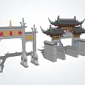 Traditional Chinese Pailou Architectural Structures With Various Styles And Classic Roof Designs