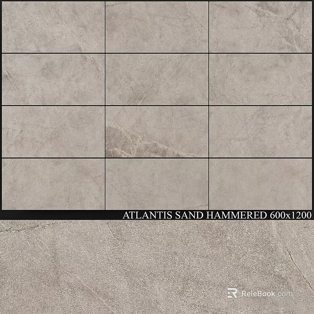 High Quality Atlantis Sand Hammered Decorative Floor Tile In 600x1200mm Size 3d model 