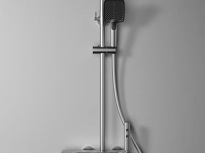 Modern Metal Shower Head System With Handheld Spray And Adjustable Bracket 3d model