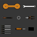 Industrial Equipment Tool Set With Hammer Wrench Screwdriver Pliers Suction Cup And Nut