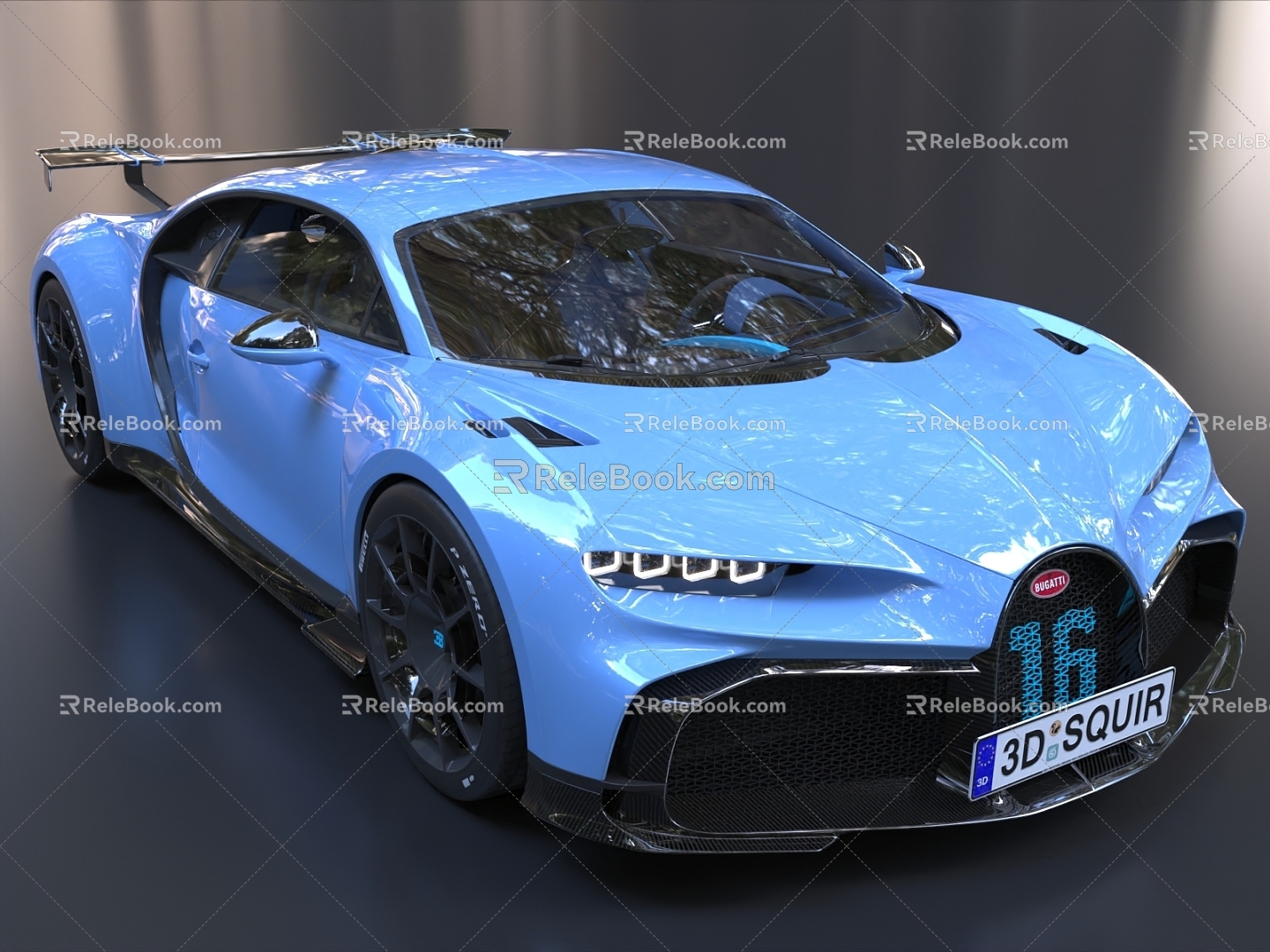 Bugatti Super Runner Car Super sports car 3d model