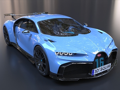 Bugatti Super Runner Car Super sports car 3d model