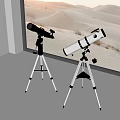 modern telescope astronomical telescope 3d model