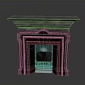Classic Carved Wooden Fireplace Furniture With Stone Mantel And Metal Grate
