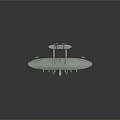 Large Gray Twin Wing Multi Engine Aircraft Model With Detailed Design