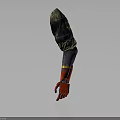 Sci Fi Character Creature Featuring Camouflage Robotic Arm With Red Hand Structure 3d model