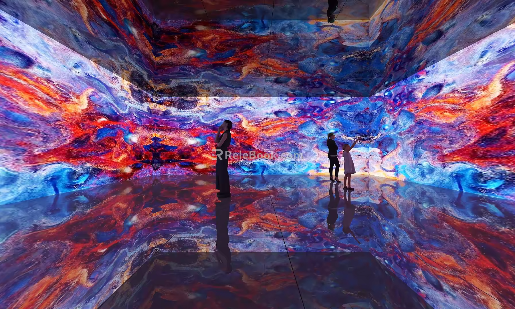 Immersion Space Art Space Art Device Mirror Space Multimedia Exhibition Hall 3d model