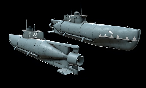 Modern Realistic Submarine 3d model