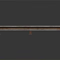 Industrial Steel Fence With Double Rail Structure And Rustic Rusty Surface For Outdoor Use