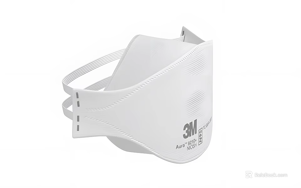 3M KN95 Protective Face Mask Medical Device for Respiratory Protection 3d model 