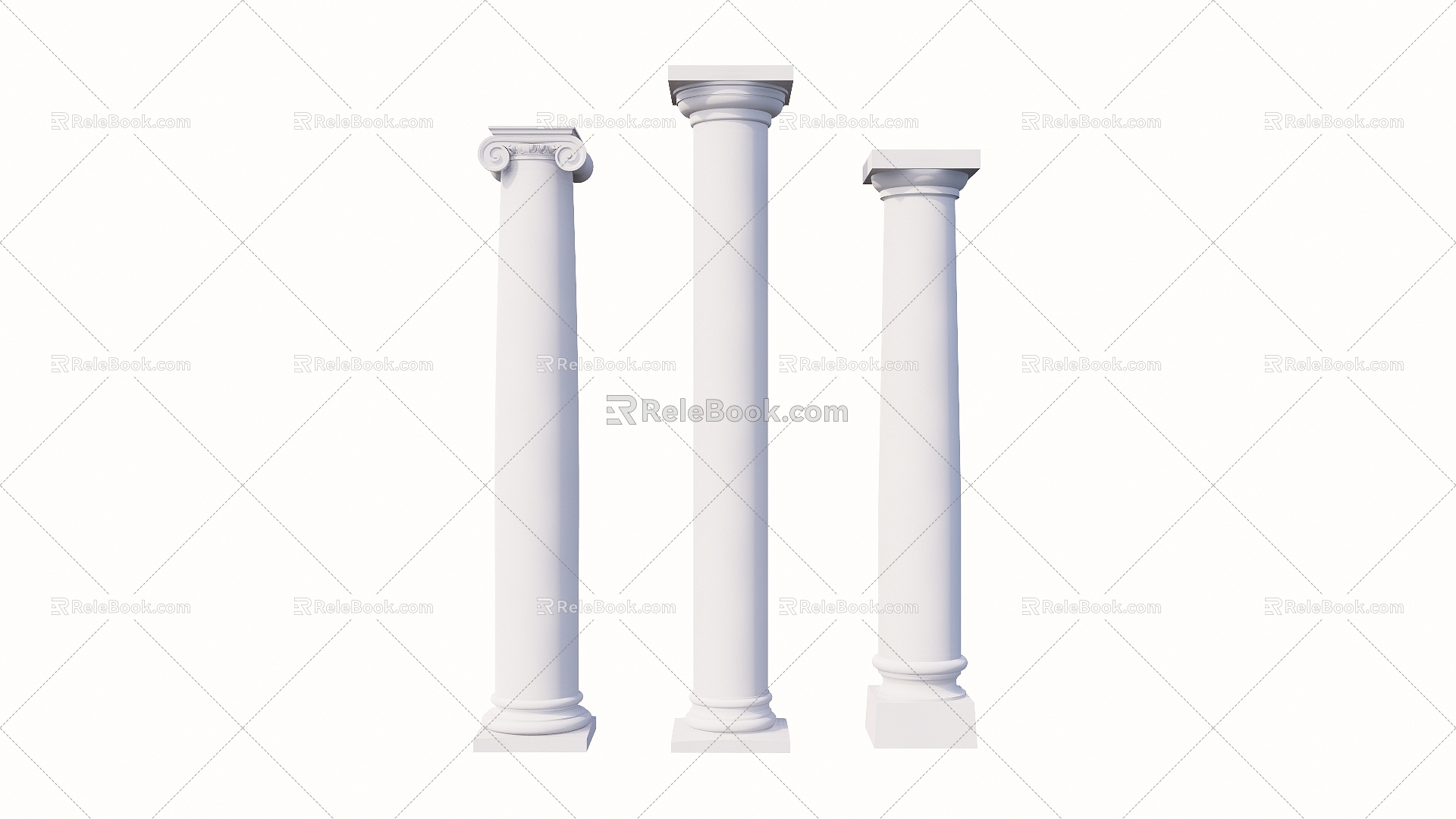 European Roman Column Component Column 3d model