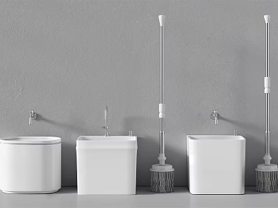 Modern mop pool 3d model