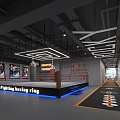 Modern Gym Interior With Fitness Equipment And Lighting