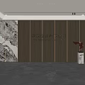 Modern Front Desk Background Wall Simple Background Wall Front Desk Reception Area Background Wall Company Front Desk Background Wall 3d model