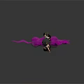 Purple Transparent Horse Shaped Furniture Decor With Armored Figurine And Spear