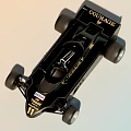 Black Formula Racing Car With Courage Branding Large Tires And Streamlined Design