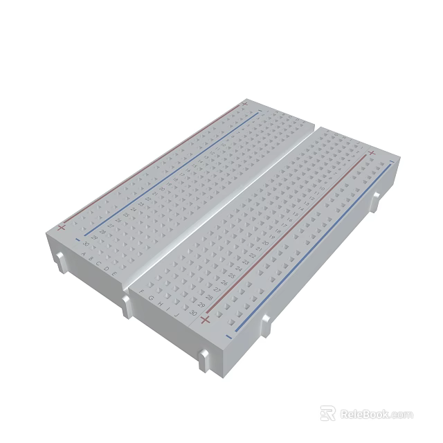 Gray Metal Panel With Holes And Colored Lines For Industrial Applications 3d model 