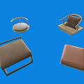Modern Leisure Chairs With Comfortable Upholstered Cushions And Stylish Wooden Frames