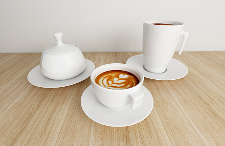 Modern coffee cup 3d model