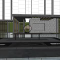 Modern Pergola Design With Glass Curtain Walls And Wooden Structures