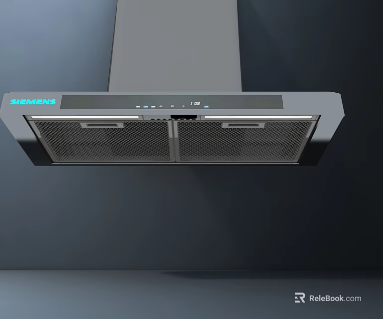 Samsung Modern Kitchen Range Hood Appliance With Sleek Design And Control Panel 3d model