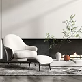 Modern Minotti Single Sofa 3d model