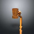 Shiny Golden Brass Valve Fitting With Curved Handle For Industrial Applications