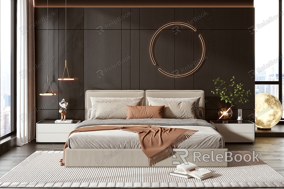 Modern Background Double Bed Double Bed model