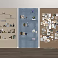 Stylish Pegboard Wall Panels Featuring Various Decorative Hangings And