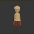 Red Frame Beige Body Dress Form Hanger With Tripod Base For Clothing