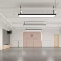 Modern Dance Studio Shopping Mall Store With Bright Interior Mirrors Ballet Barres And Wooden Floors