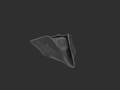 Stylish Dark Geometric Patterned Hat With Intricate Texture Design 3d model