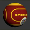Red And Yellow Soccer Ball With CONCACAF Emblem Sports Equipment