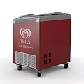 WALL'S Mobile Red Ice Cream Display Freezer With Love Ice Cream Design