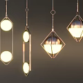 Modern Geometric Pendant Lights With Unique Metal Frames And Illuminated Designs
