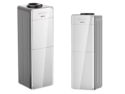 Modern Vertical Household Air Purifiers with Sleek Silver White Design for Home Use 3d model