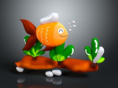 Modern Fish Cartoon Fish Anime Fish Freshwater Fish 3d model