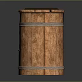 Wooden Barrels As Household Items With Different Sizes And Natural Wooden Texture