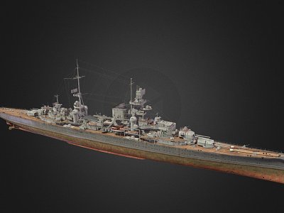 modern warship destroyer weapon ship cruiser ship model