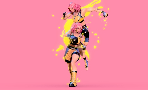 Female Boxer Integrated Fighter Boxer Fighter Athlete Boxing Athlete Game Character 3d model