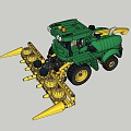 Green Lego Farm Utility Vehicle With Yellow Harvesting Blades And Wheels