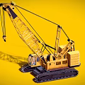 Yellow Construction Utility Vehicles Including Dump Truck Excavator Loader And Crane