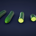 Stylized Cucumber Cartoon Cucumber Low Poly Cucumber Stylized Cucumber Cartoon Vegetable 3d model