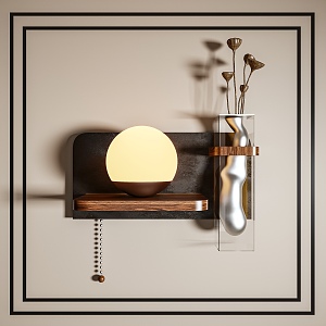 Wall lamp decorative lamp art lamp 3d model